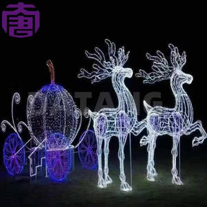 3d Standing Reindeer Ip65 Rated Iron Frame Led <b>Light</b> Sculpture For Outdoor <b>Christmas</b> Animal Decorations - Product Image 5