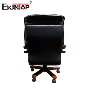 Sedia da Ufficio Direzionale Ekintop <span class=keywords><strong>in</strong></span> Legno Massello di Lusso, <span class=keywords><strong>Schienale</strong></span> <span class=keywords><strong>Alto</strong></span>, <span class=keywords><strong>in</strong></span> <span class=keywords><strong>Pelle</strong></span> Sintetica, Moderna, Girevole ed Ergonomica - Product Image 5