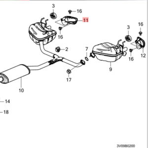 Embout de pot d'échappement modifié pour <span class=keywords><strong>Honda</strong></span> <span class=keywords><strong>ZRV</strong></span> East OEM 18310-3Y0-H01 18320-3Y0-H01 - Product Image 3