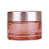 ODM Fournisseur ODM Usine RUIPACK Usine OEM Peinture personnalisée Pot en verre rose 15ml 20ml 30ml 50ml 100ml Pot de crème cosmétique en verre avec couvercle doré