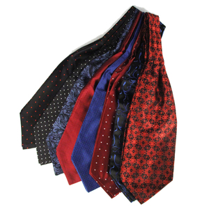 Écharpe en <span class=keywords><strong>soie</strong></span> polyester personnalisée par le fabricant, cravate <span class=keywords><strong>Ascot</strong></span> multicolore de style britannique pour homme, pour tenue formelle - Product Image 1