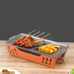 Fornello da Barbecue <span class=keywords><strong>antiaderente</strong></span> commerciale con spiedino caldo grigliato di agnello di pesce isolato piatti da forno a base di alcool solido - Product Image 2