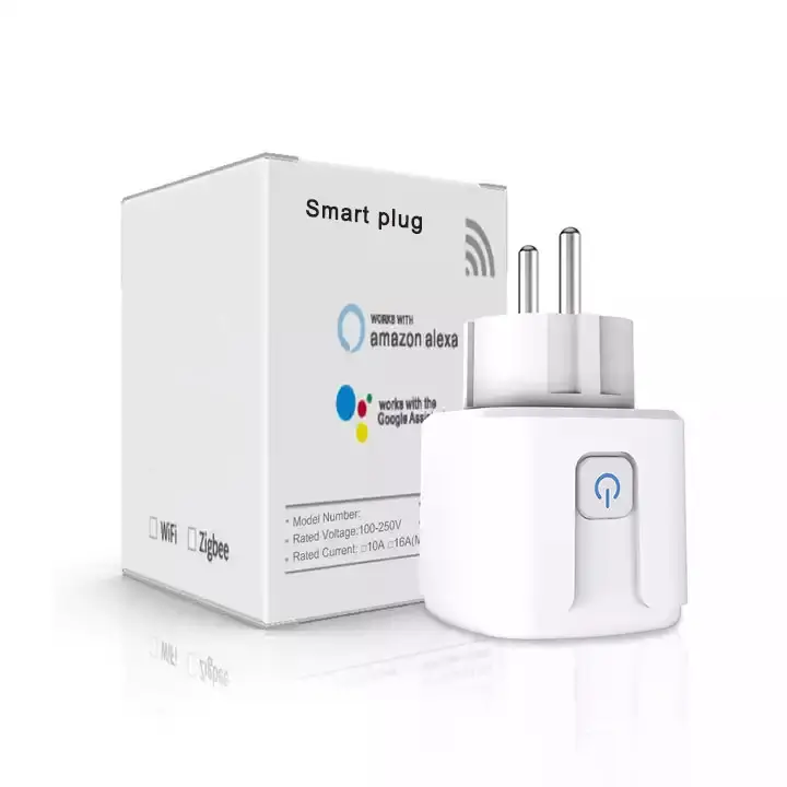 EU 16A Wifi Smart Plug Soket Outlet Pemantauan Energi App Tuya Hidup Pintar Remote Control Bekerja Alexa Soket Daya Listrik