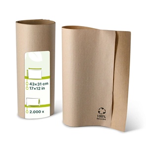 Sous-plats jetables en papier recyclé non blanchi, écologiques et adaptés aux aliments, 31x43 cm, pour repas formels - Product Image 1