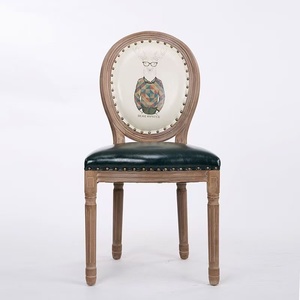 Silla de Comedor de Madera Maciza con Respaldo Redondo Estilo Americano Vintage, Silla de Diseño Europeo Minimalista para Cafetería y Hotel - Product Image 4