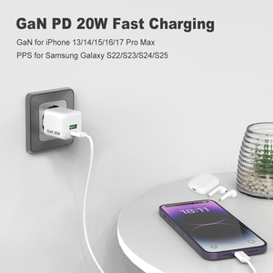 Caricabatterie USB-C Super <span class=keywords><strong>Mini</strong></span> da 20W con Cavo, Ricarica Rapida per <span class=keywords><strong>iPhone</strong></span> Samsung, Caricatore da Muro PD GaN 20W, Adattatore di Alimentazione Tipo C - Product Image 2