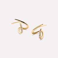 CHICNNA Aretes Huggie de Oro Vermeil de 14k, Hipoalergénicos, Plata 925, Juego de Aretes de Joyería Fina, No se Deslustran