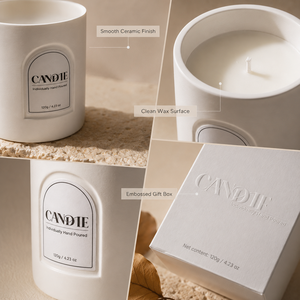 Bougie parfumée artisanale de luxe en cire de soja biologique en céramique, vente en gros sous marque privée - Product Image 4