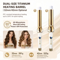 Torlin Electric Rizador de Pelo Personalizable para Salón, Placa de Cerámica, Estilizador de Pelo con Barril de 1 Pulgada, Pantalla LCD, Listo para Viajes, Rizador Doméstico