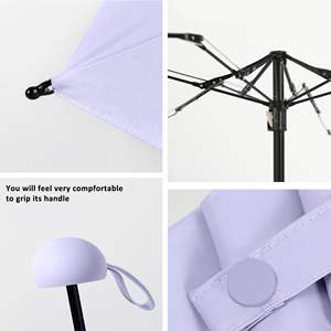 防水迷你轻便口袋紧凑型保护壳防紫外线促销五折雨伞带标志 - Product Image 3