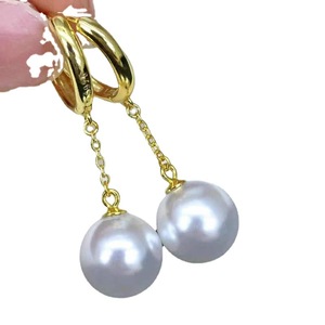 Accessoires en perles DIY 202178, plateau vide pour boucles d'oreilles en argent S925, bijoux en argent tendance, boucle d'oreille avec perles rondes de 8 à 12 mm - Product Image 5