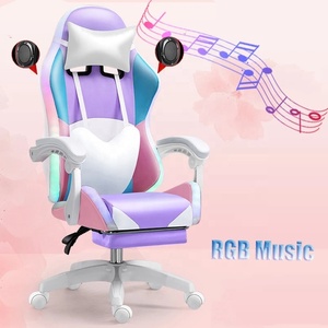 <strong>Gaming</strong> <strong>Chai</strong> RGB Light Gamer Sillas Cute Girls Bedroom Live Computer Chair With Speaker Fashion Home Lift Reclining Chair <strong>Gaming</strong> - Product Image 3