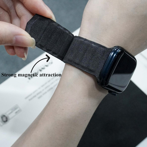 Thiết Kế Mới <span class=keywords><strong>Alcantara</strong></span> Ban Nhạc Đồng Hồ Cho Smartwatches Siêu Từ Tính Vòng Dây Đeo Tương Thích Cho Apple Iwatch Loạt 1-10 SE - Product Image 5