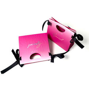 מותאם אישית ורוד מובלט לוגו לוגו שקיות נייר קטנות למתנות חתונה טובה אריזה ממתקים - Product Image 2