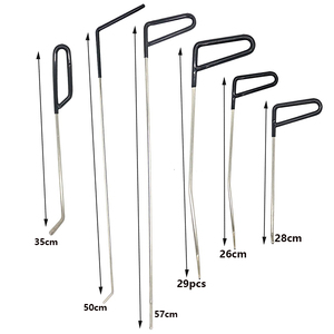 Crochets de <span class=keywords><strong>débosselage</strong></span> <span class=keywords><strong>sans</strong></span> <span class=keywords><strong>peinture</strong></span> pour <span class=keywords><strong>carrosserie</strong></span> automobile, en acier inoxydable noir/argent/rouge, ajustement universel, pour réparation de bosses et élimination de la grêle - Product Image 2