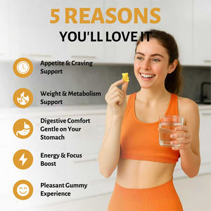 Gomitas de GLP-1 OEM/ODM, Sin Azúcar, Control del Apetito y las Ganas de Comer, Suplemento con Berberina, Canela, Cúrcuma, Quemagrasas Keto - Product Image 3