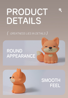 Veilleuse renard 2026 en silicone souple, anti-stress, rechargeable, à intensité variable, pour enfants, idéale pour les fêtes