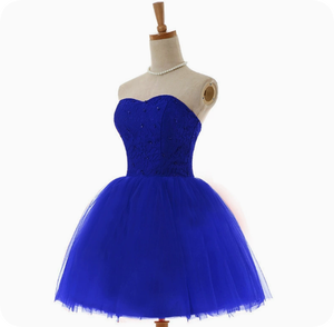 Abiti da Cocktail Senza Spalline con Pizzo e Perline, Vestiti Corti in Tulle a Linea A <span class=keywords><strong>per</strong></span> Feste, Balli <span class=keywords><strong>di</strong></span> Fine Anno, Mini Abiti <span class=keywords><strong>per</strong></span> Cerimonie <span class=keywords><strong>di</strong></span> <span class=keywords><strong>Laurea</strong></span> - Product Image 6