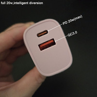 Chargeurs à double port 20W avec fonctions PD, couleurs Macarons, pour voyages mondiaux et usage quotidien, protection multi-fonctions, adaptés aux marchés américains