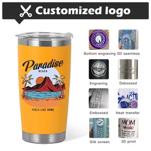 Gobelet isotherme en acier inoxydable de 20 oz à double paroi, tasse à café de voyage avec couvercle, résistant au froid, écologique, logo personnalisé - Product Image 2