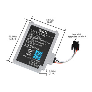 3.7V 1200mAh có thể sạc lại Li-ion Battery Pack cho Wii U <span class=keywords><strong>WiiU</strong></span> Gamepad điều khiển - Product Image 4