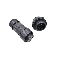 Connecteur de câble de signal d'alimentation 2 + 4 cœurs M20 Assembly Panel Mount Male Female Socket IP68 for Outdoor Lighting Controller System