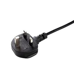Free Sample Uk Standard Ac Power Cord 3Pin Plug Power Cable For Computer