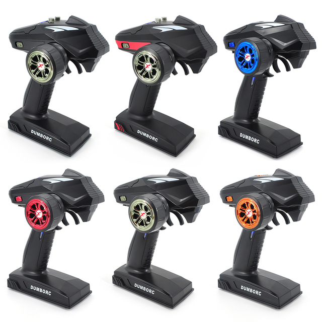 DumboRC X6 X4 X6P 2.4G 6CH Transmitter with X6FG Gyro X6F Receiver LED Light for 1/10 1/8 Crawler Axial SCX10 D90 RC Car Boat