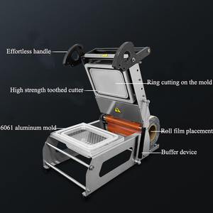 Petite machine manuelle de scellage de barquettes en plastique, machine d'emballage à pression manuelle pour boîtes à emporter, équipement de scellage pour fruits et légumes - Product Image 6