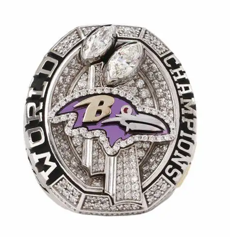 MEISTERSCHAFT RING Baltimore Ravens S Schüssel XLVII Champions Ring Benutzer definierter Name und Nummer Mes Sports chmuck