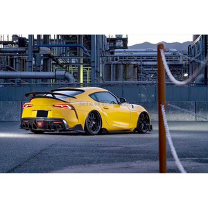 Faldón lateral de fibra de carbono para parachoques de coche, delantal para <span class=keywords><strong>Toyota</strong></span> <span class=keywords><strong>Supra</strong></span> 2019 2020, faldas laterales, alerón, FRP Styling - Product Image 5