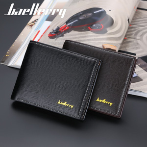 กระเป๋าสตางค์แบบสั้นสำหรับผู้ชายแบรนด์ Baellerry สีดำกาแฟ ดีไซน์บาง ช่องใส่บัตรหลายช่อง เหมาะสำหรับใช้ในชีวิตประจำวัน - Product Image 4