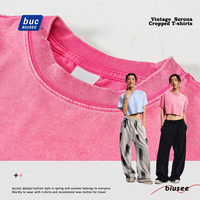Ropa de mujer de secado rápido de refrigeración de peso pesado Retro recortada de alta calidad camisetas personalizadas