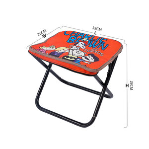 Mini tabouret pliant carré Entai personnalisé, ultraléger, en métal et polyester, portable, moderne, pour jardin, salle à manger, salon, petit meuble pliable - Product Image 3
