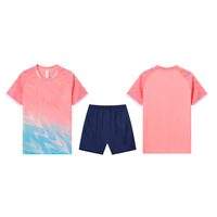 Maillot de sport unisexe à manches courtes en fibre de polyester 100% respirant et à séchage rapide, impression par transfert thermique, toutes saisons