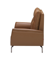Sofá de Cuero Ergonómico de Diseño Moderno de Alta Calidad al por Mayor, Relleno de Esponja, Modelo ARREDAMENTI 4050A-M1, Juego para el Hogar, Hotel, Villa