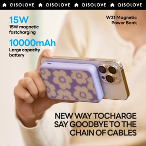 Aisolove Chargeur portable haute capacité à charge rapide Type-c 20W 10000mAh <span class=keywords><strong>Banque</strong></span> d'alimentation magnétique intelligente sans fil adhésive - Product Image 3