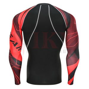 เสื้อรัดกล้ามเนื้อสำหรับผู้ชาย ยี่ห้อ Custom Gi Bjj Rashguards สำหรับกีฬายิวยิตสู ชกมวย ฟิตเนส เพาะกาย - Product Image 6