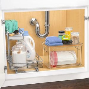 2-in-1 Aluminum Trash Bag Dispenser with Bamboo Top and Handles Rectangle Shape Organizer for Convenient <strong>Storage</strong> - Product Image 6