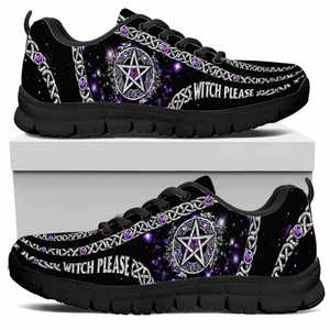Witch Please Purple Pentagram Sneakers Drop Shipping Zapatos para correr al aire libre resistentes a la suciedad Imprimir bajo demanda Zapatos <span class=keywords><strong>de</strong></span> plataforma Casuales - Product Image 3