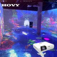 Projecteur interactif immersif pour salle à manger, projecteur mural, de sol et de table LCD avec laser et lentille laser intégrée pour restaurant
