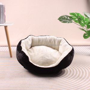 מיטת חורף מודרנית רכה וניתנת לכביסה מבד, לכלבים וחתולים, בצורת עיגול, באריזת קופסה - Product Image 3