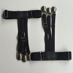 Ceinture à <span class=keywords><strong>jarretelles</strong></span> élastique pour homme de haute qualité, support de chemise réglable avec <span class=keywords><strong>6</strong></span> clips antidérapants, bretelles durables - Product Image 4