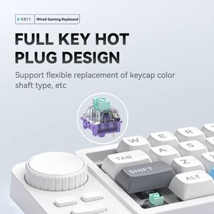 19-key macro joystick dual roller RGB full-key hot-swappable wired mechanical <b>keyboard</b> - Product Image 5