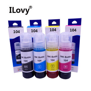 Bouteille de 70ml d'encre à base de colorant 104 Tinta compatible avec <span class=keywords><strong>Epson</strong></span> <span class=keywords><strong>Ecotank</strong></span> ET-<span class=keywords><strong>2710</strong></span> ET-2720 ET-4700 imprimante à jet d'encre 4 couleurs - Product Image 1