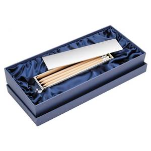 Estuche Metálico para Lápices de 50x230 mm con Espejo y Forro de Terciopelo para Oficina o Regalo - Product Image 1