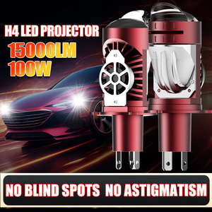 Super Bright Led Headlights Plug and Play HID Replacement Led <b>Projector</b> Lens 100W H4 Car Led <b>Light</b> Bulb - Product Image 4