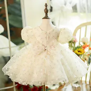 Robe de fête pour premier anniversaire fille robe de princesse pour bébé fille performance de piano robe de fille de fleur vestidos de nia