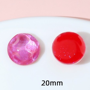 Sáng Bóng 18-20Mm Đầy Màu Sắc Nước Gợn Sóng Vòng Phẳng Trở Lại Quyến Rũ Nhựa Nút Vá Cho Tự Làm Bông Tai Kẹp Tóc Đồ Trang Sức Phụ Kiện - Product Image 6