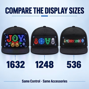 Gorras LED con Mensajes de Halloween, Gorra de Béisbol con Logotipo Brillante, Gorra Luminosa para Fiestas, Gorras con Pantalla LED Desplazable, Carga por USB - Product Image 2